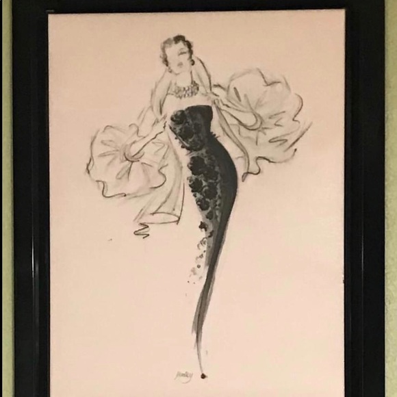 Jane Hartley Other - Gorgeous retro framed canvas fashion art